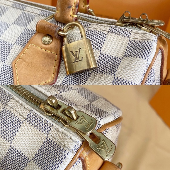 💎✨LIKE NEW✨💎 Speedy Bandouliere 25 Damier Azur - Picture 12 of 15